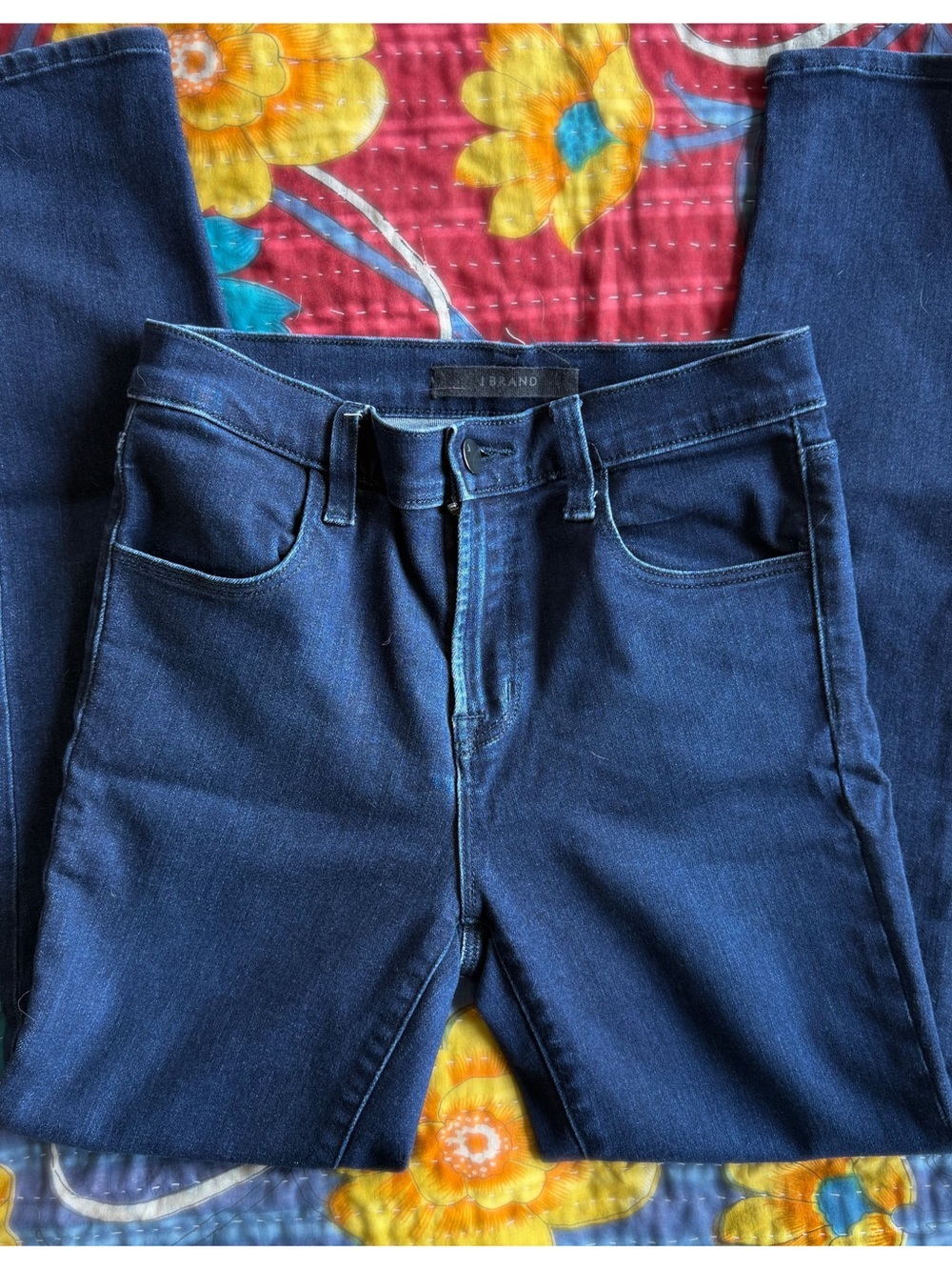 J Brand Women’s Dark Blue Slim Straight Jeans